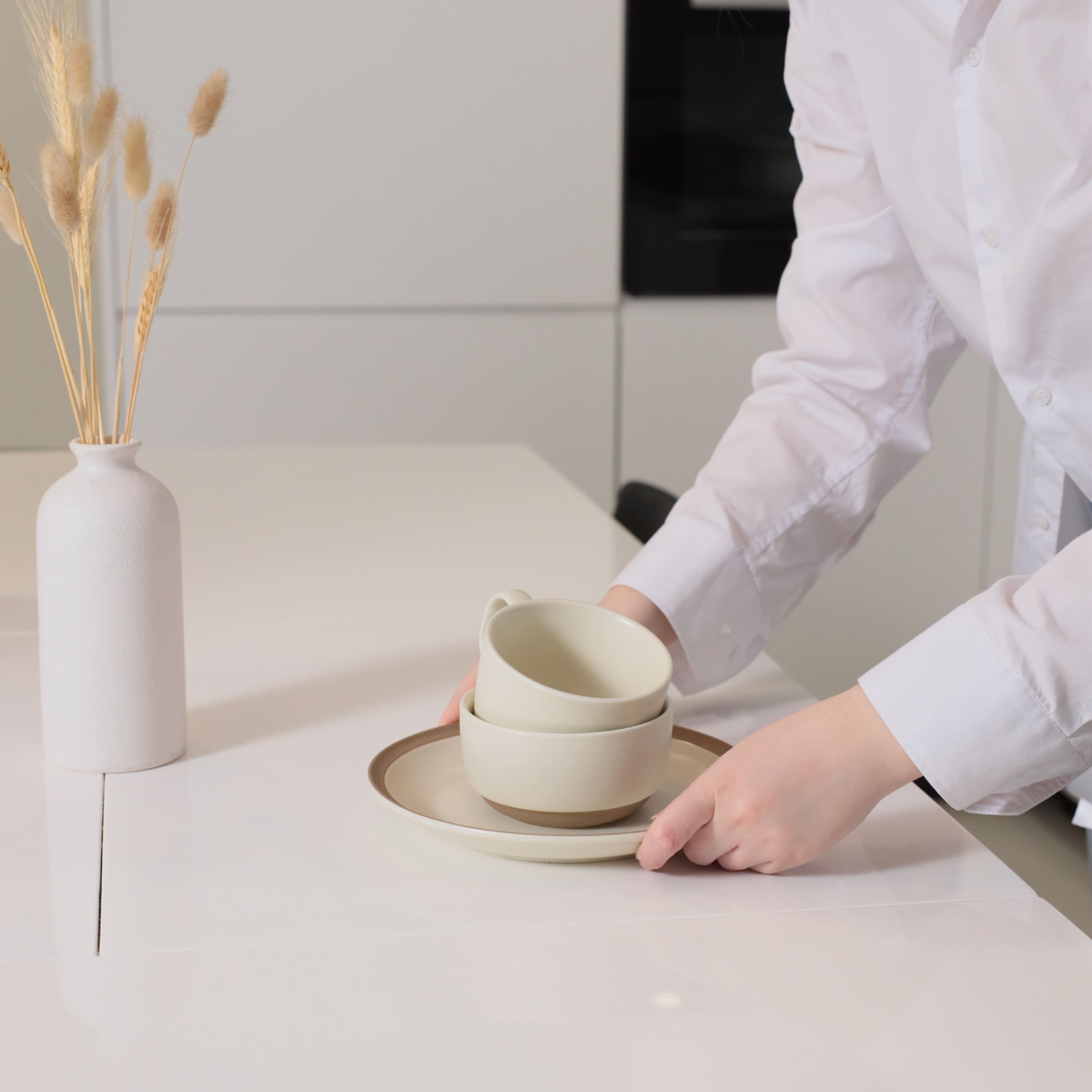 Блюдо SAND EDGE, керамика, белый, d21,5*2,8см