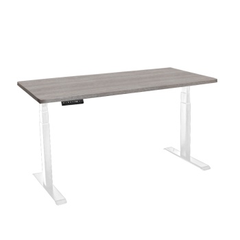 Стол с регулировкой высоты электрический LuxAlto LA-T33-2A3 белый/дуб бежево-серый ЛДСП 135*80*2.5