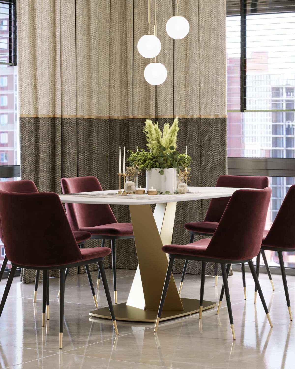 Стол обеденный Аврора 180*90 керамика светлая