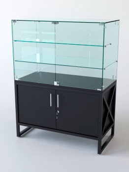 Прилавок "ЛОФТ СТИЛЬ" №107 (с дверками), Черный