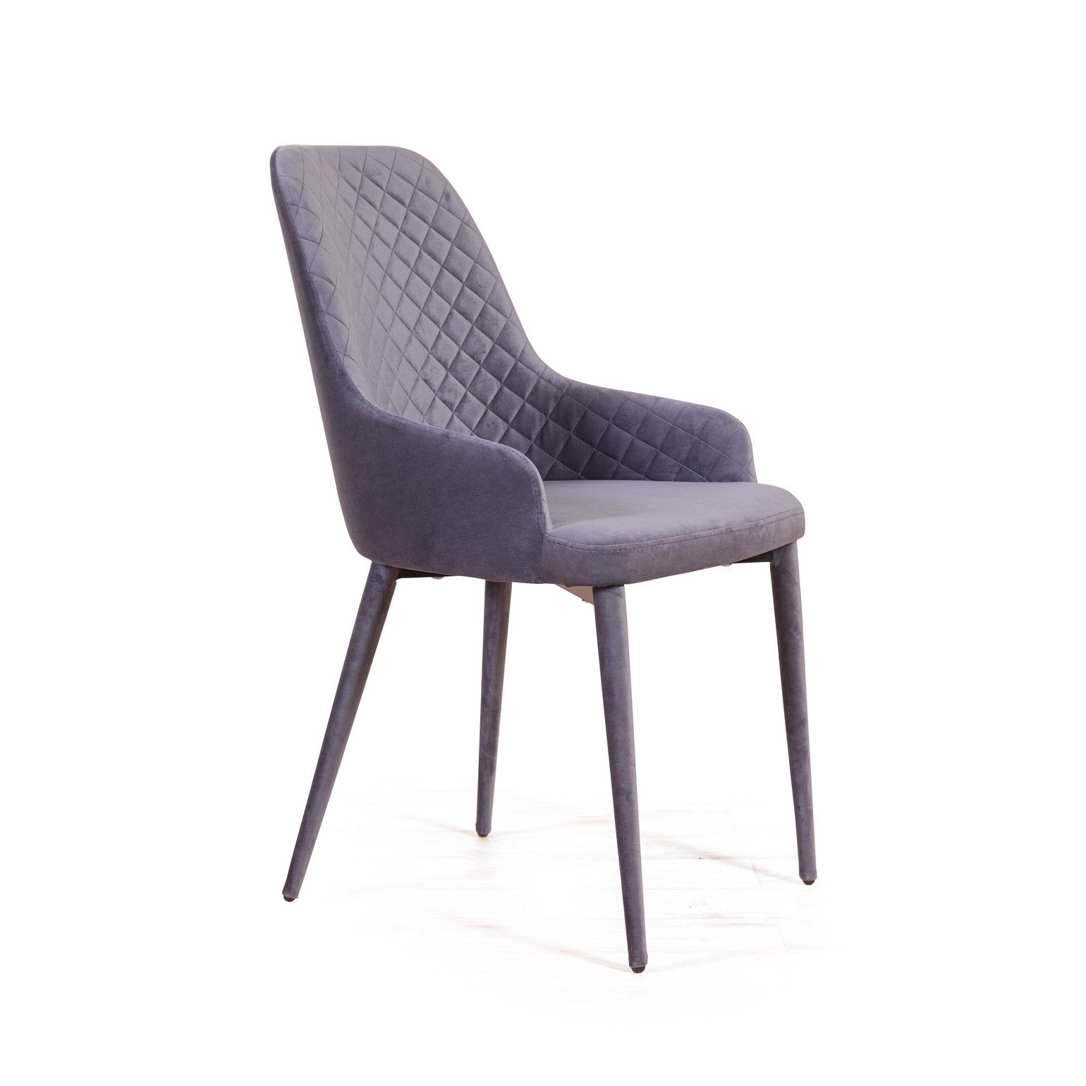 Стул Дуглас ромб, бархат серый 27