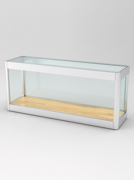 Витрина из профиля настенная "ВАЙБ ИКС" №7 (без дверок), Дуб Золотистый