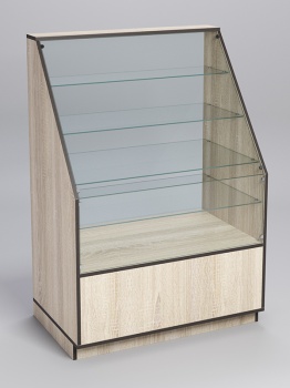 Прилавок "ТОРГОВЫЙ" высокий №1, Дуб Сонома, кромка Дуб Венге