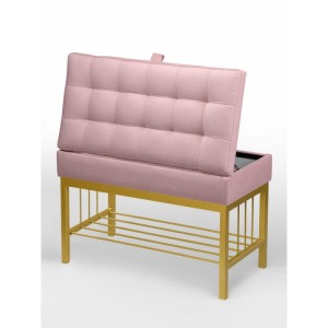 Банкетка Н-76 (золото/светло-розовый)