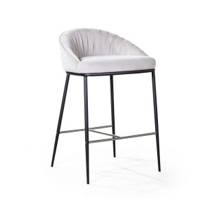 Стул полубарный Баркли, микровелюр серый