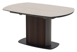 Стол DAGFINN 150 TL-314 поворотная система раскладки, исп. керамика на стекле / Кофе/ Орех, ®DISAUR