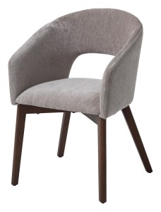 Стул THOMAS BOSTON-151 серый, ткань / орех, ®DISAUR