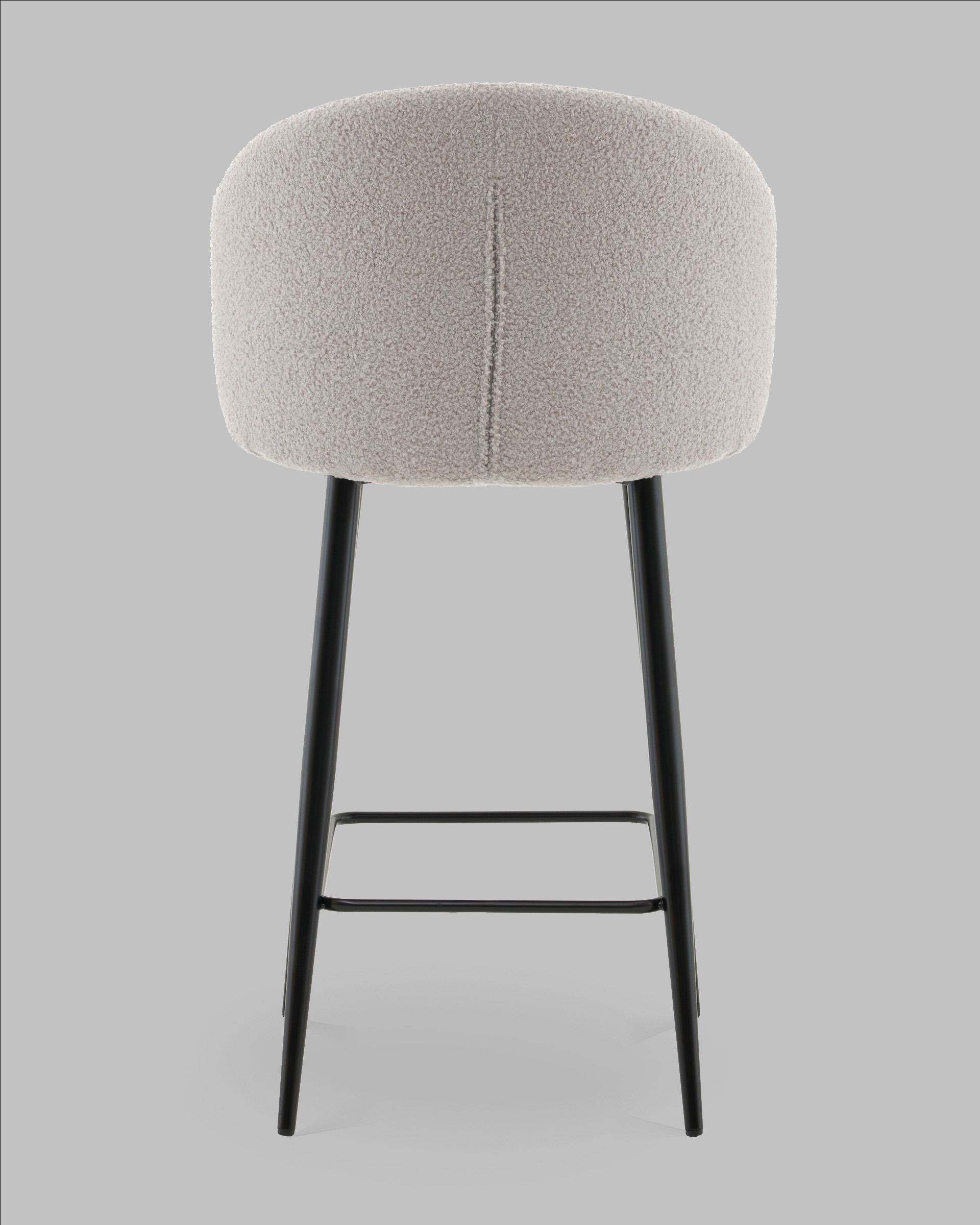 Стул полубарный Ханнингем букле светло-серый