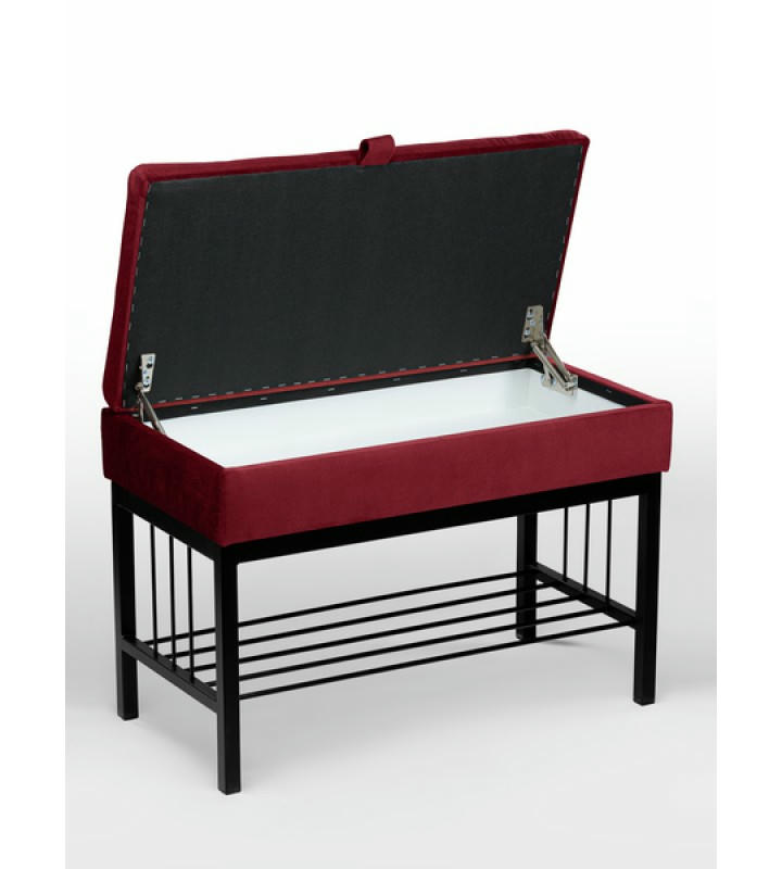 Банкетка Н-76 (черный/красный)