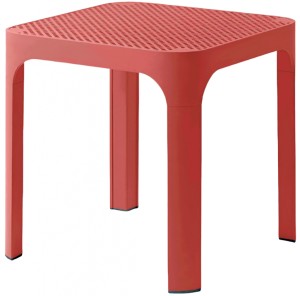 Столик пластиковый журнальный Net Table 40 коралловый