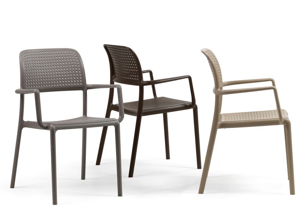 Кресло пластиковое Bora кофе