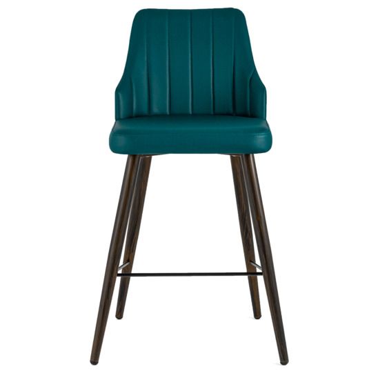 Стул полубарный Коналл, экокожа, темно-синий, 60 см