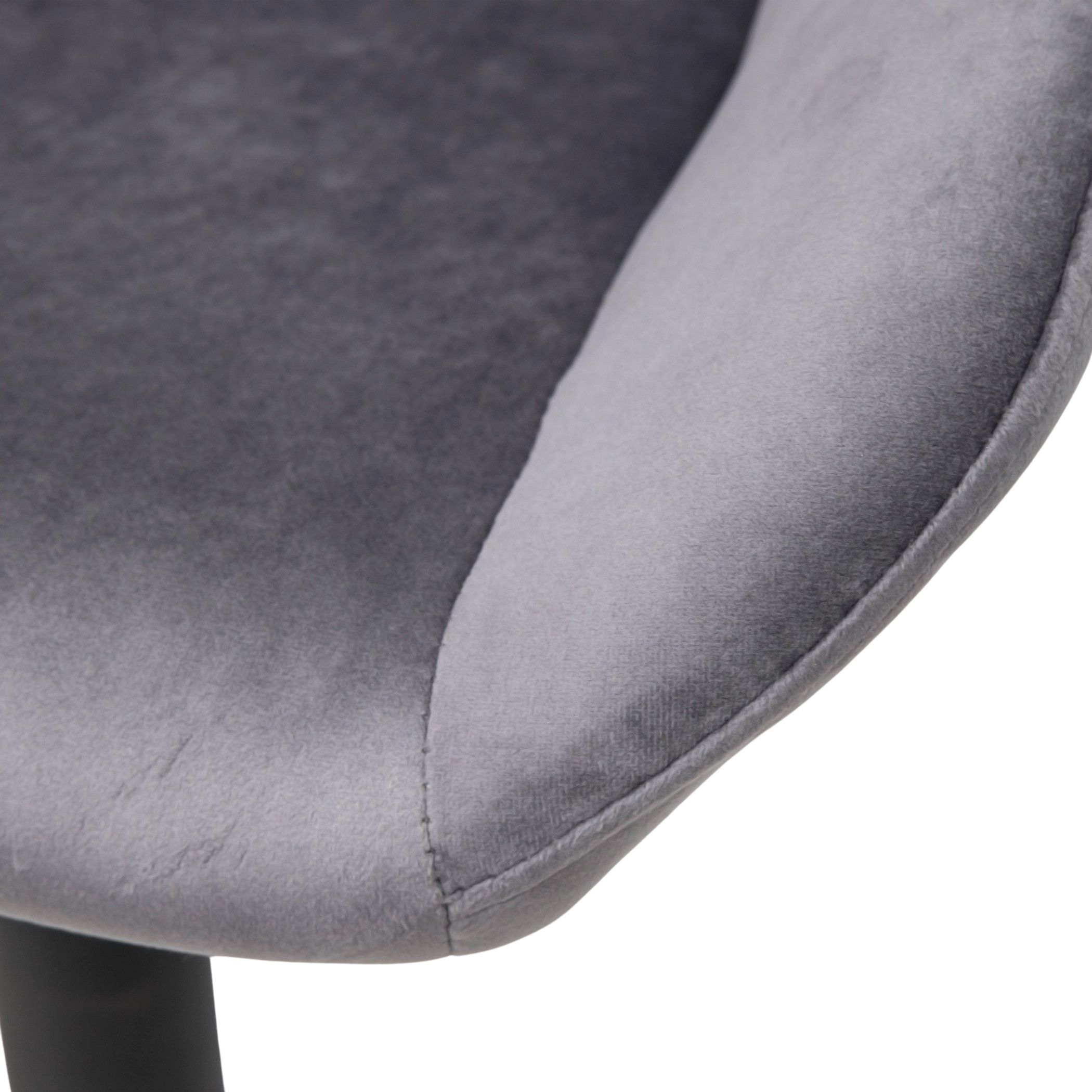 Стул барный Lisbon, темно-серый, велюр