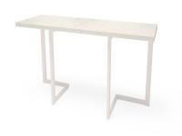 Стол-консоль Арлен, 110*380(760), дуб белый крафт, лдсп, цвет опоры белый муар