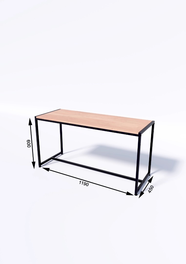 Стол TEVOLO демонстрационный черный-дуб сонома В60Ш120Г45