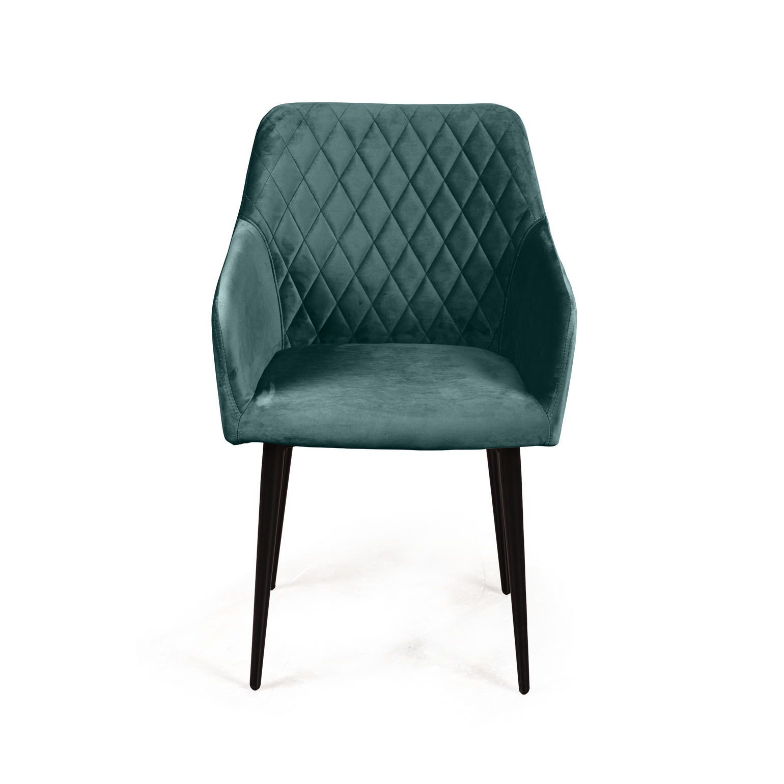 Стул с подлокотниками Роберт, бархат зелёный 19