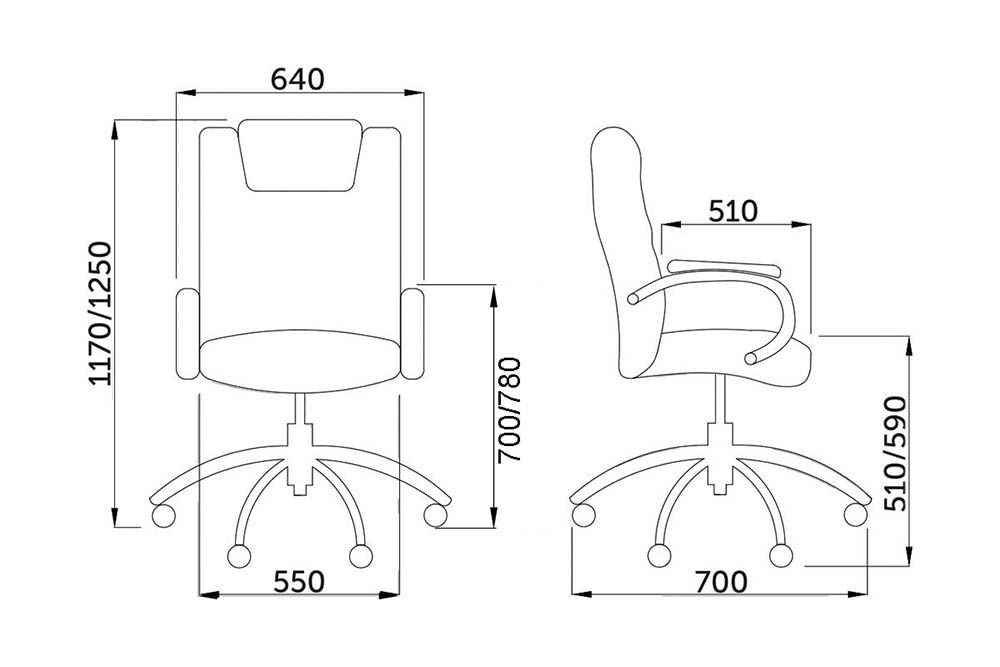 Кресло поворотное Paradis, серый, ткань