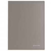 Папка с металлическим скоросшивателем и внутренним карманом BRAUBERG "Диагональ", серебристая, до 100 листов, 0,6 мм, 221353