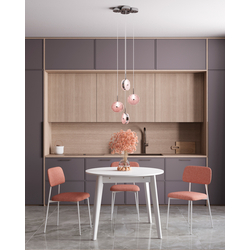 Стул Chao розовый белые ножки