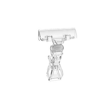 Ценникодержатель на прищепке с широким зажимом FX-GRIP, цвет прозрачный