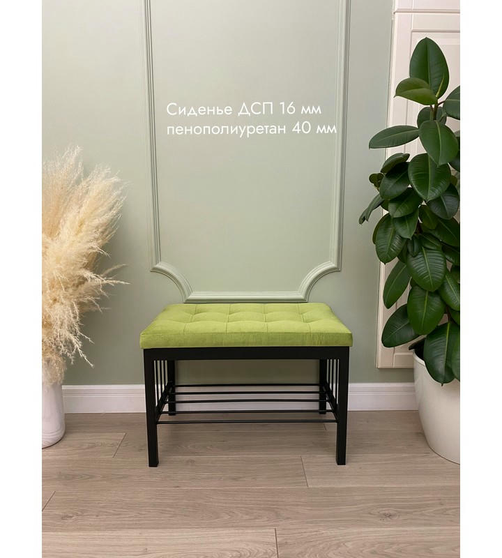 Банкетка Сканди-60 (салатовый/черный)