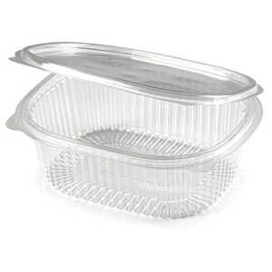 Одноразовый контейнер овальный 500 мл, С КРЫШКОЙ ЮП-РКС, КОМПЛЕКТ 360 шт., прозрачный ПЭТ, ЮПЛАСТ, ЮУПМ6131