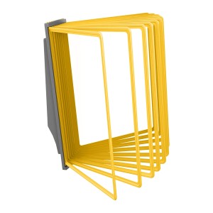 АККОРД-01.А4Gr.Ye Демосистема настенная серая 10 желтых панелей А4