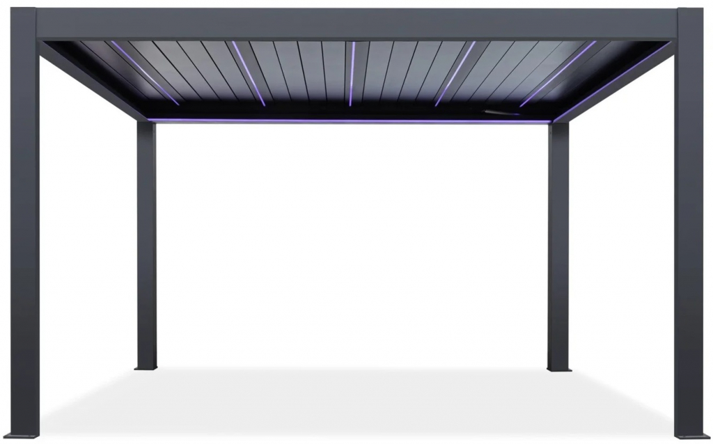 Пергола моторизованная 3х4 м Pergola 150 Series темно-серый