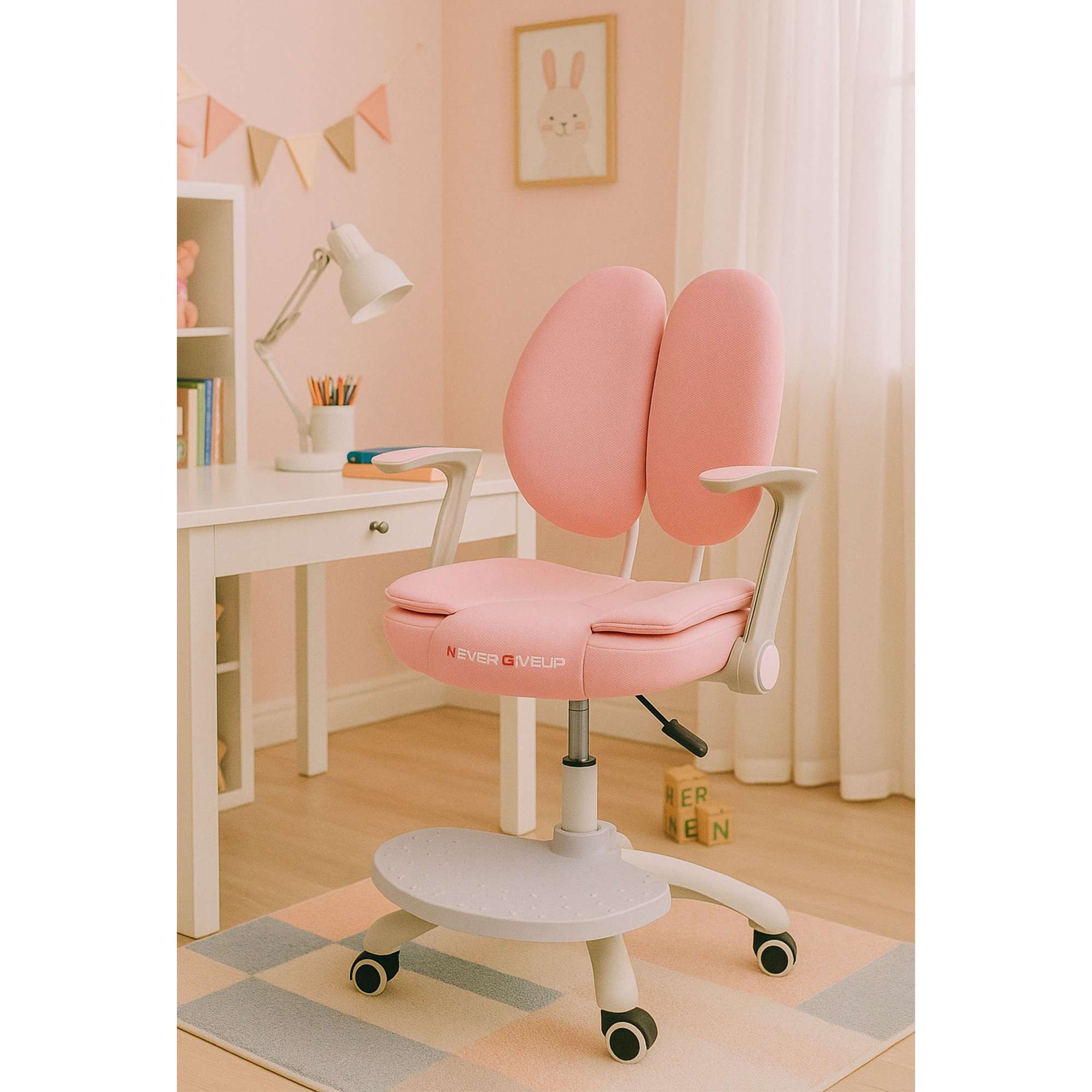 Кресло поворотное ZOOM, ткань, (розовый)