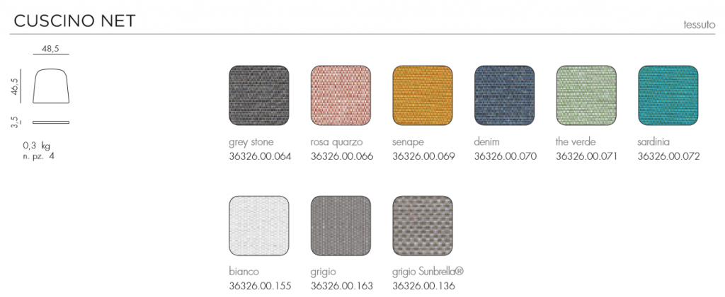 Подушка для кресла Net сардиния