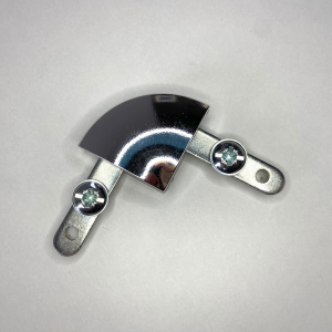 Уголок декоративный ПРОФИ для профиля ПК-25 полукруглый, серебро глянцевый (Р)