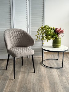 Стул ХИЛТ, цвет B22 Серый, велюр / черный каркас