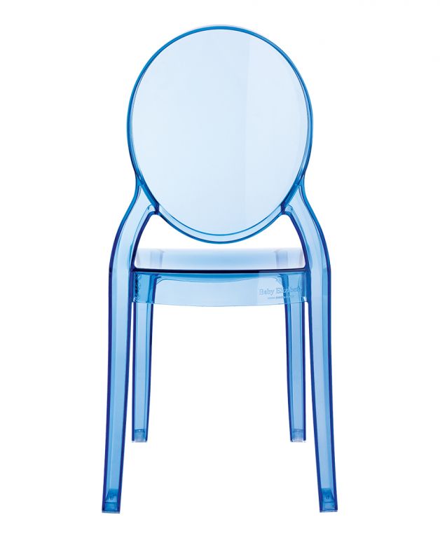 Стул прозрачный детский Baby Elizabeth голубой