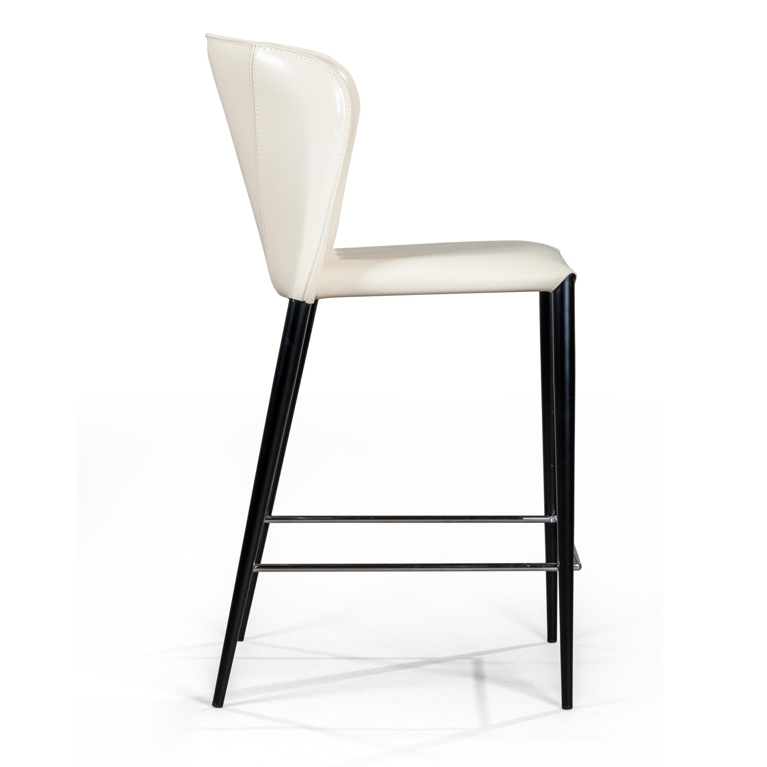 Стул полубарный Альберт, кожа бежевый