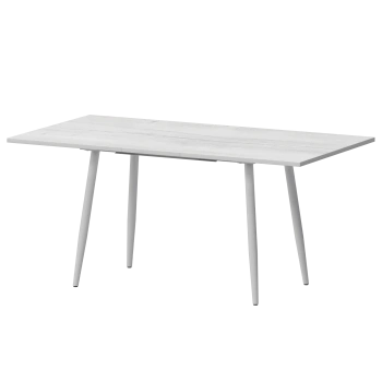 Стол раздвижной Бетта Обеденные столы в пластике Бетта 1100+300 Фрост/Белый муар