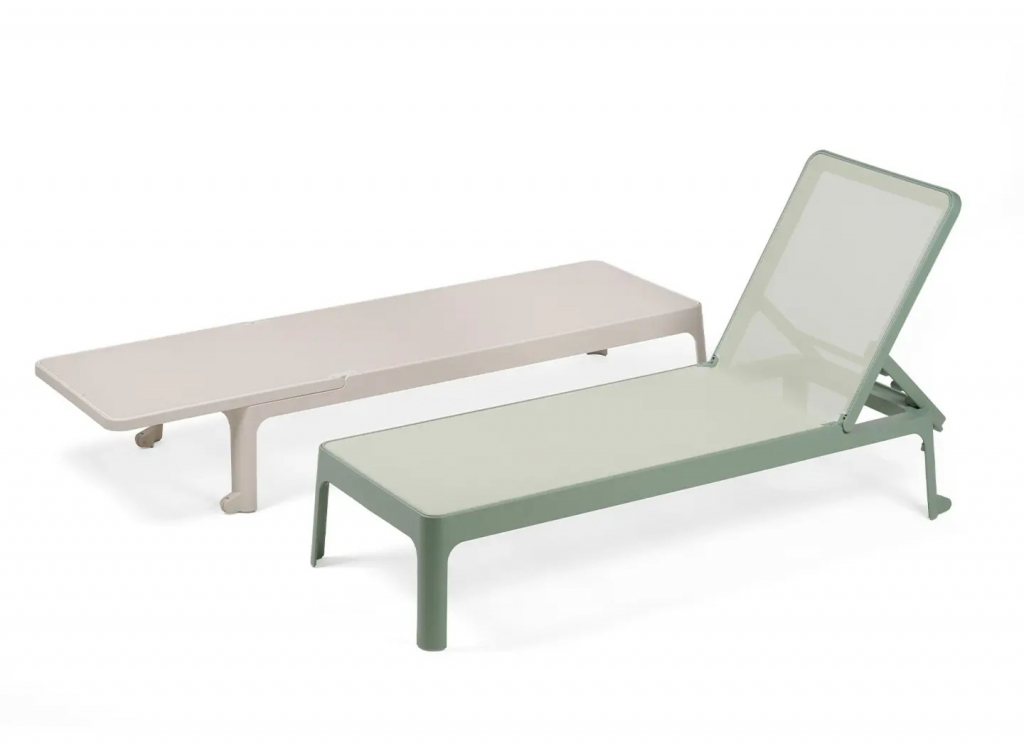 Шезлонг-лежак пластиковый Plano мятный