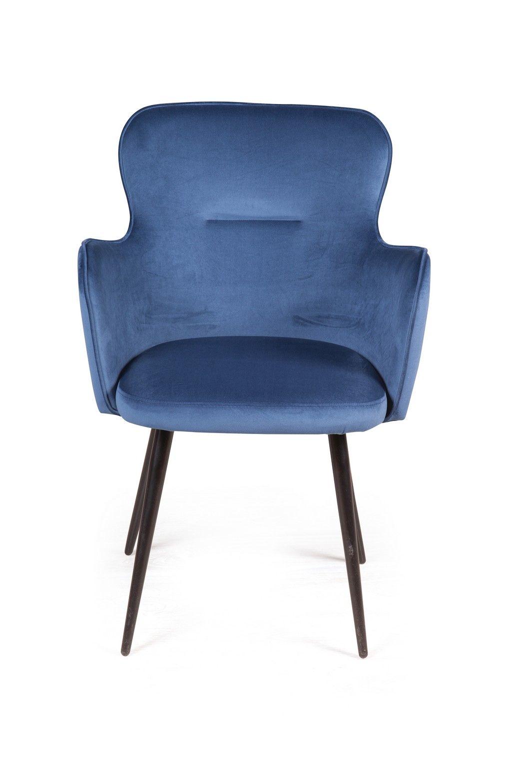 Стул с подлокотниками Кинг, бархат синий 29