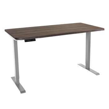 Стол с регулировкой высоты электрический LuxAlto LA-T33-2AR2 серый/дуб коричневый ЛДСП 160*70*2.5