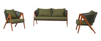 "Амстердам" комплект садовый для лаунж-зоны, цвет зеленыйцвет Зеленый