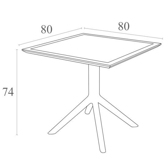 Стол пластиковый Sky Table бежевый цена 16 663.50 ₽ Стол пластиковый Sky Table бежевый
