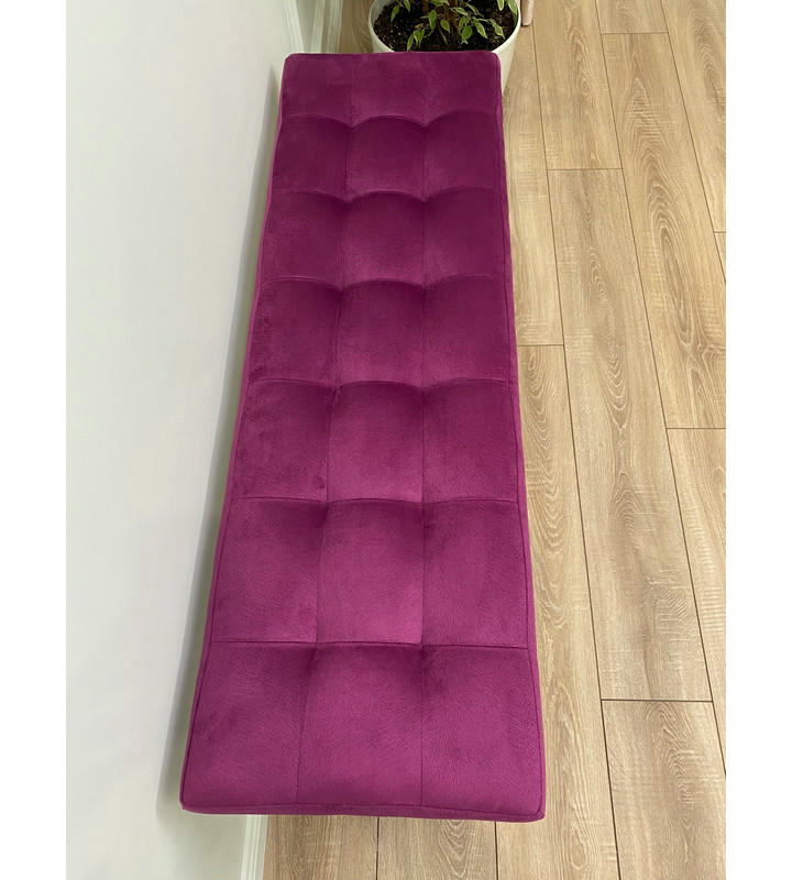 Банкетка Сканди-120-2-полочная (фуксия/белый)