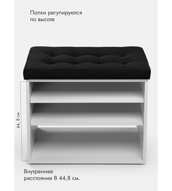 Банкетка Жоли серый/черный