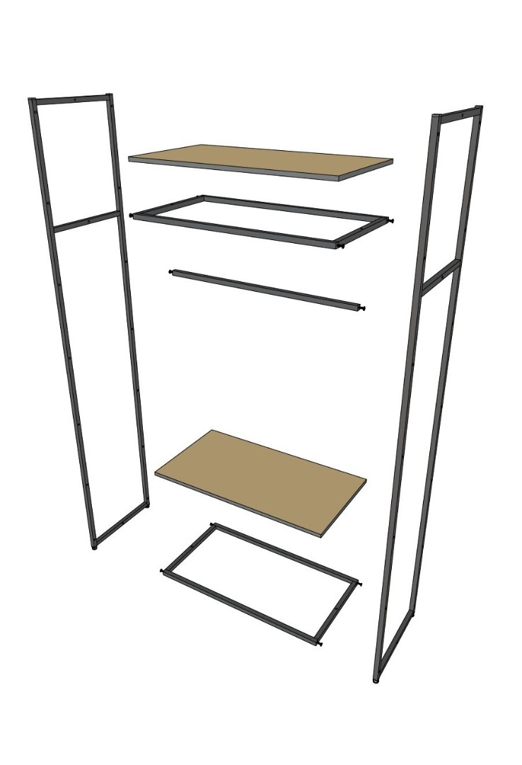 Шкаф для одежды A2290-02 220х90х45