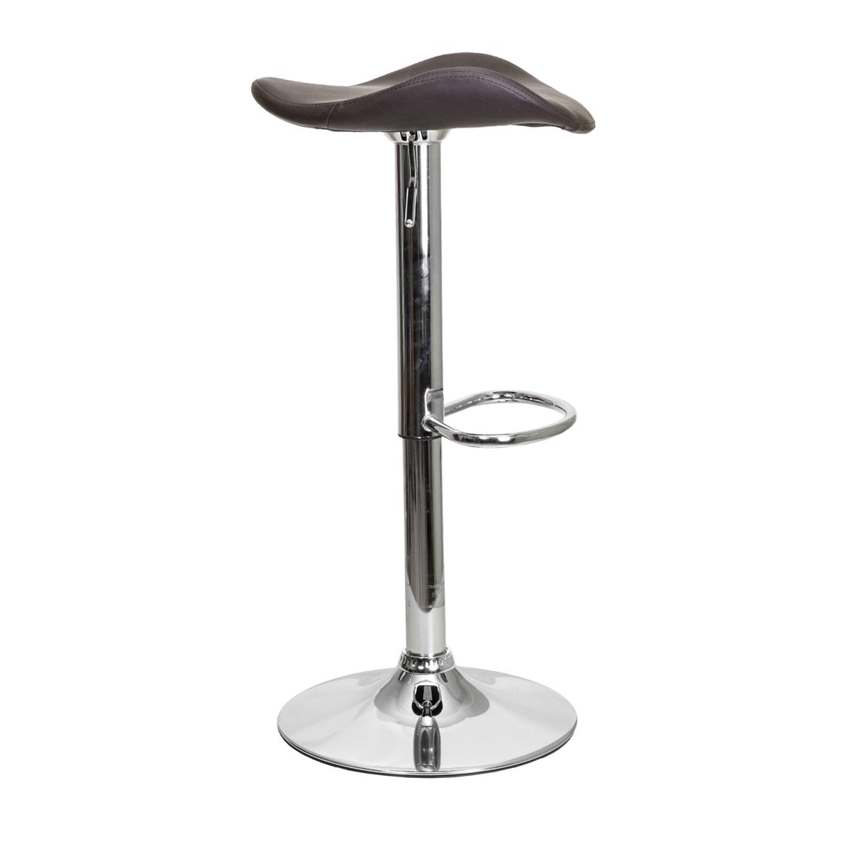 Стул барный Cuba, черный, экокожа, цвет каркаса хром