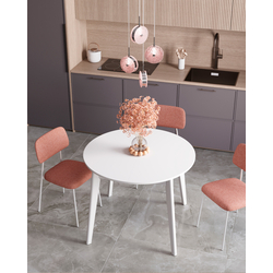 Стул Chao розовый белые ножки