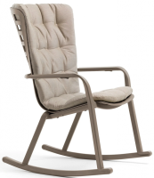 Кресло-качалка пластиковое с подушкой Folio тортора, бежевый