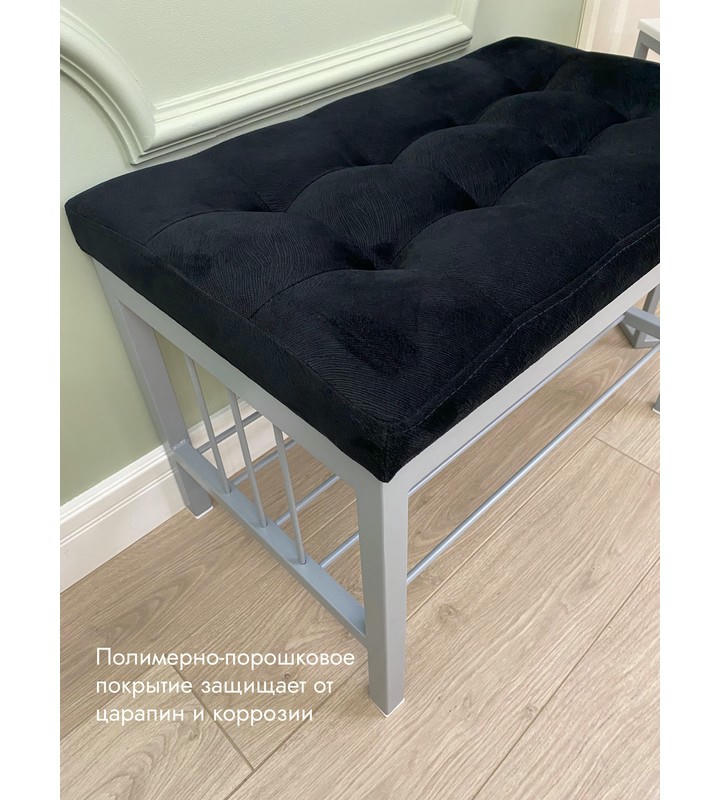 Банкетка Сканди-60 (черный/серый)