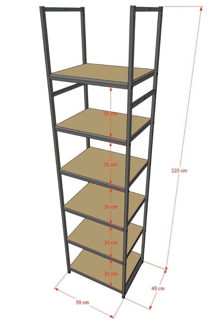 Стеллаж для одежды A2260-20 220х60х45