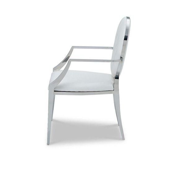 Кресло Дарио с подлокотниками, белое
