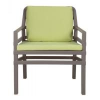 Кресло пластиковое с подушками Aria, тортора, лайм